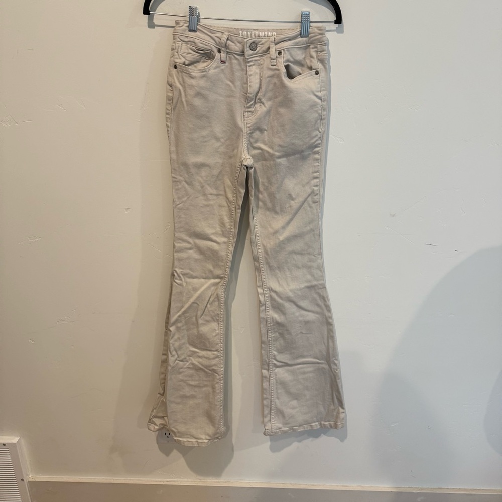 Idyllwind Cream Beige Flare Jeans Womens Size 6 Long High Rise Western Casual